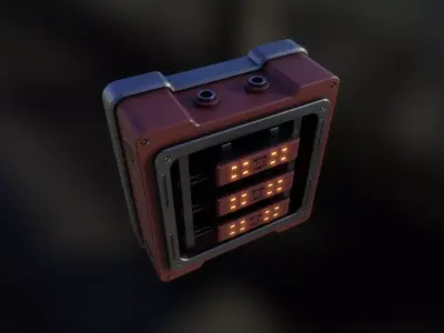Server 3D model  Low-poly 3D model
