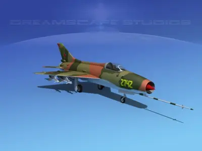 MIG-21 Fishbed V06 3D model