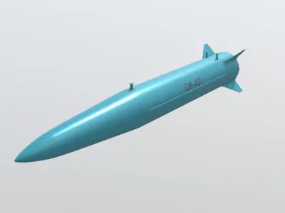 CM-401 Chinese Anti-Ship Ballistic Missile Low-poly 3D model