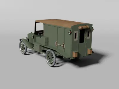 WW1 ambulance vehicle 3D model