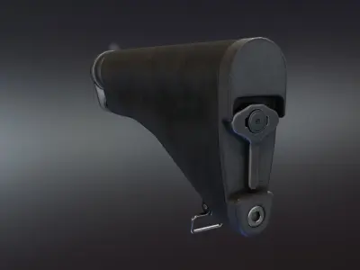 Colt 607 Buttstock Low-poly 3D model