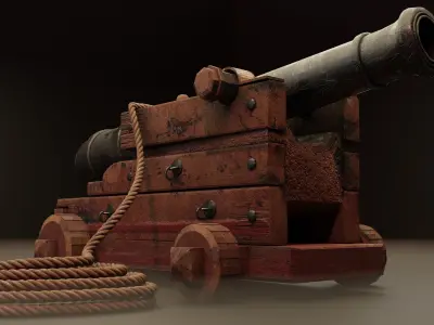 cannon LOW poly asset Low-poly 3D model