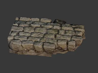Old Stone Pavement Scan 3D model