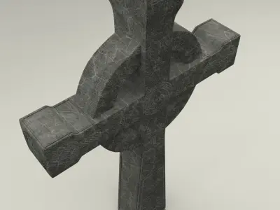 Celtic Cross Free low-poly 3D model