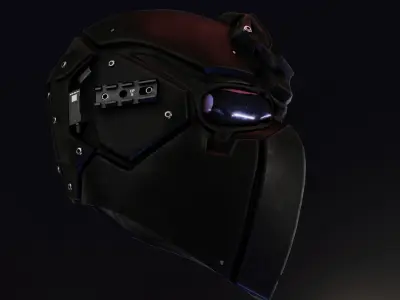 Devtac Ronin Ballistic Mask TACTICAL Low-poly 3D model