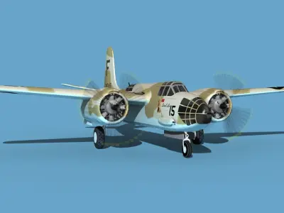 Douglas A-20A Havoc V05 3D model