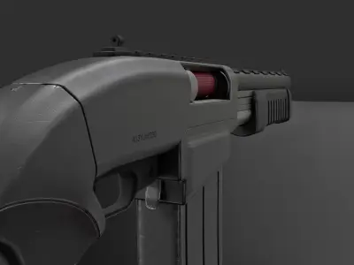 Pump Action Shotgun V01 3D model
