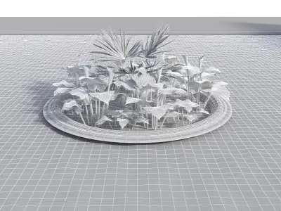 Bassin Set 01 - Koi fishs 3D model