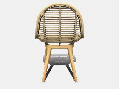 Cane Chair Free low-poly 3D model