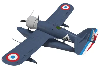 Loire210 fighter plane 3D model