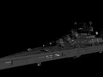 Star Destroyer Low Poly Look 3D model
