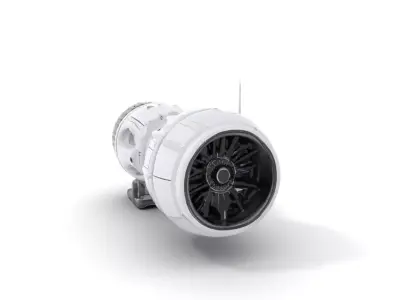 Detailed Jet Engine Turbine Model Pack for Design Projects Low-poly 3D model