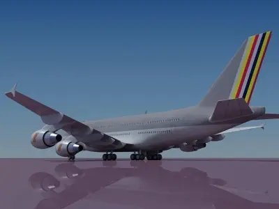 Asiana High detailed Jet Model 3D model