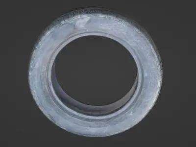 Used Automotive Tyres Low-poly 3D model