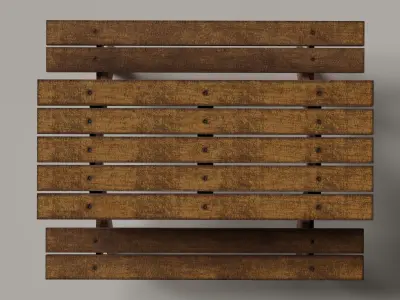 Picnic Table Realistic Low-poly 3D model