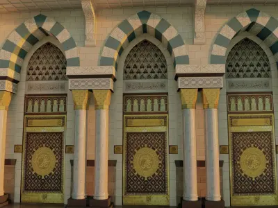 Mosque Entrance A Low-poly 3D model