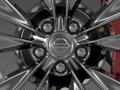 Nissan Fuga wheel 3D model