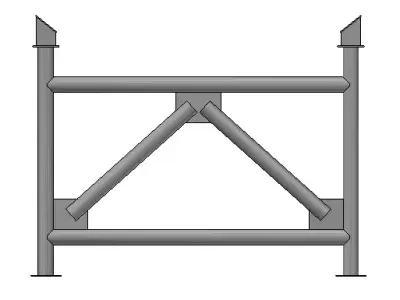 estructura steel scaffolding frame 3D model