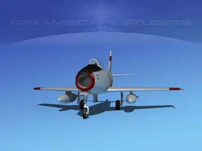 North American F-86 Sabre Jet RAAF 2 3D model