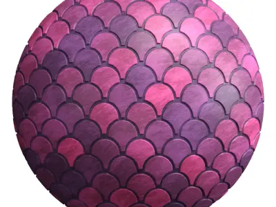 Materials 15- Fish scale tiles PBR Texture
