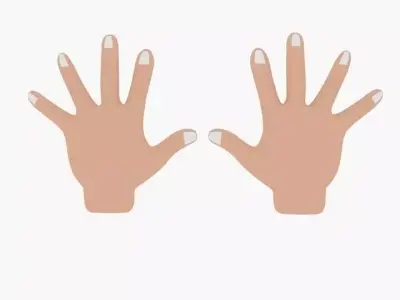 Cartoon Hand Low-poly 3D model