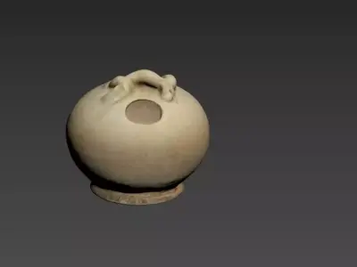 Historic Lime Storage Jar from Vietnam 3D model