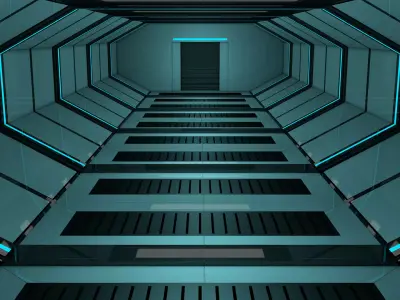 Sci Fi corridor 3D model 188