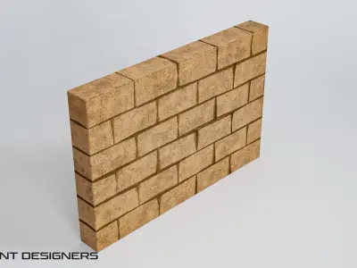 Ancient Egypt Wall Low-poly 3D model