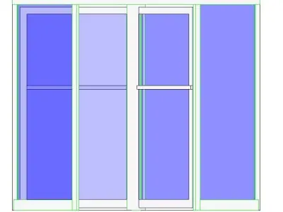 Revolving door glass metal 3D model