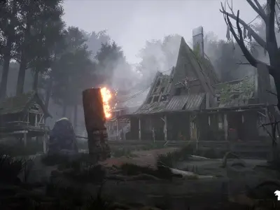 Witch Village Environment Low-poly 3D model