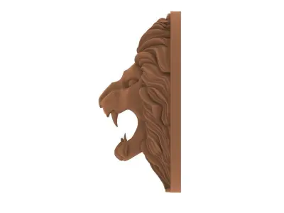 3d lion head wall plaque 3D model