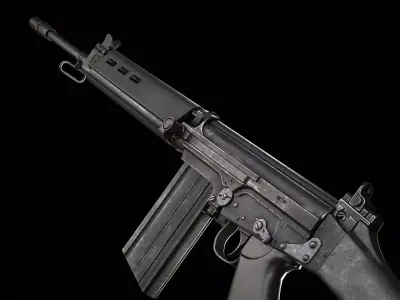 AAA FN FAL Game Ready PBR Low-poly 3D model