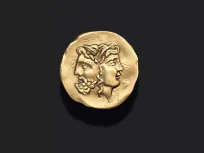 old coin 3D print model