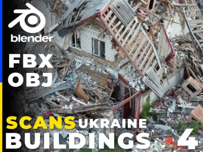 SCANS from Ukraine Buildings set 4 3D model
