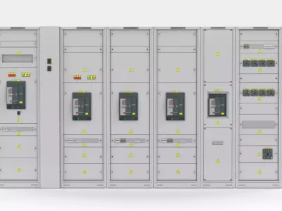 Switching cabinets server automation 3D model