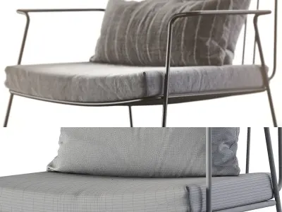 Lounge Chair Fish and Fish - Serax 3D model