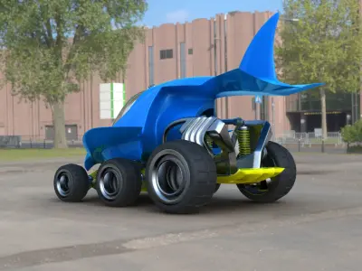 Futuristic Hybrid Aircraft Vehicle 3D model