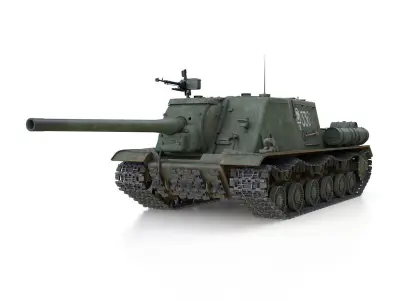 ISU-122 - 336 - Soviet heavy self-propelled gun 3D model