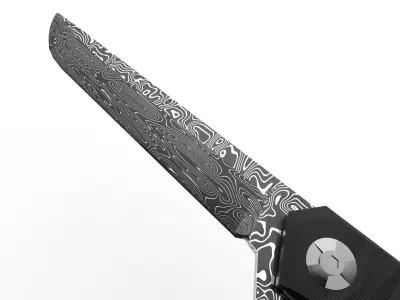 Damascus knife Free low-poly 3D model