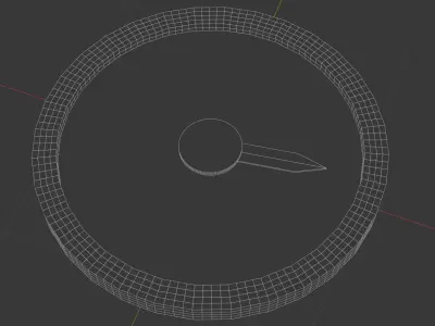 Simple airspeed guage Low-poly 3D model