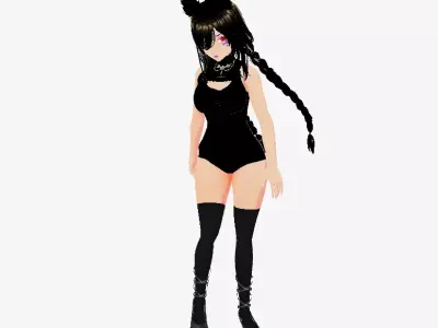  Female Character  Outfits  VRM and fbx Game Ready Sci-Fi Model Low-poly 3D model purchase