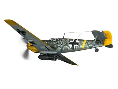 Messerschmitt - BF-109 E - Black 5 3D model