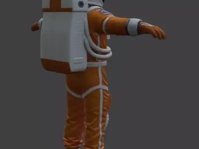 Realistic Astronaut Space Suit 3D model 13