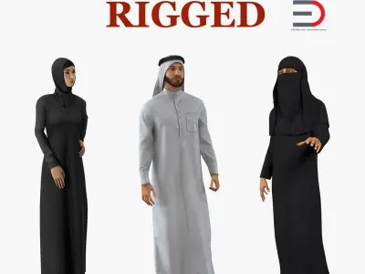Arab People Collection 2 Rigged 3D model