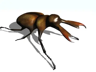 stag beetle Low-poly 3D model