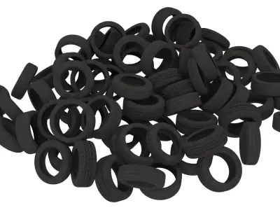 tires pile 3 3D model