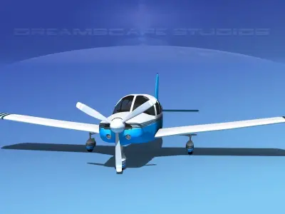 Piper Cherokee Six 300 V12 3D model