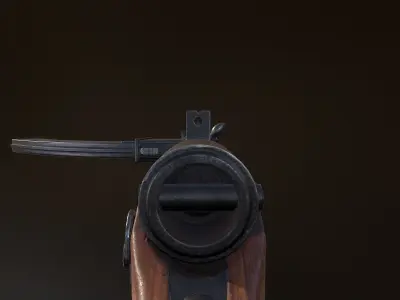 Type 100 Submachine Gun Low-poly 3D model