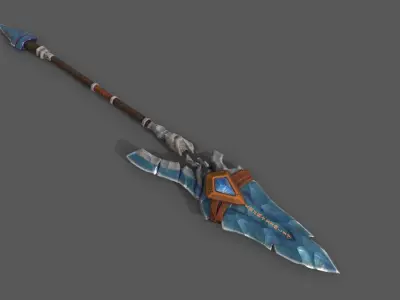 Frost Song Glaive  Low-poly 3D model