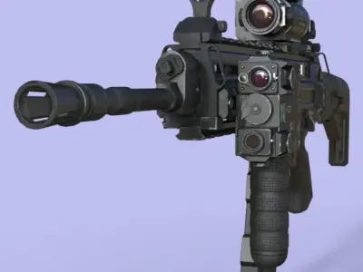 M-4 low-poly Low-poly 3D model